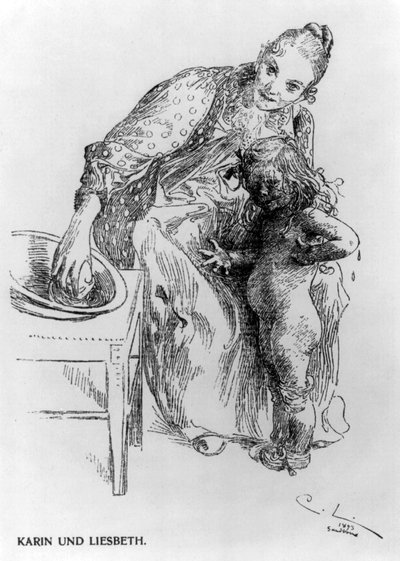 Karin and Liesbeth by Carl Larsson